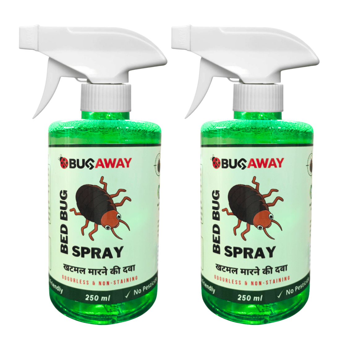 BUGAWAY Advanced Herbal Bed bug Killer Spray 250ML | Khatmal Marne ka Spray (Pack Of 2)