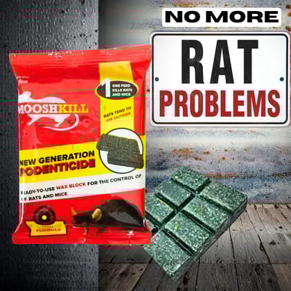Best Rat Killer Bromadiolone Cake For Home & Godown – Fast & Effective Rodenticide (Pack Of 1)