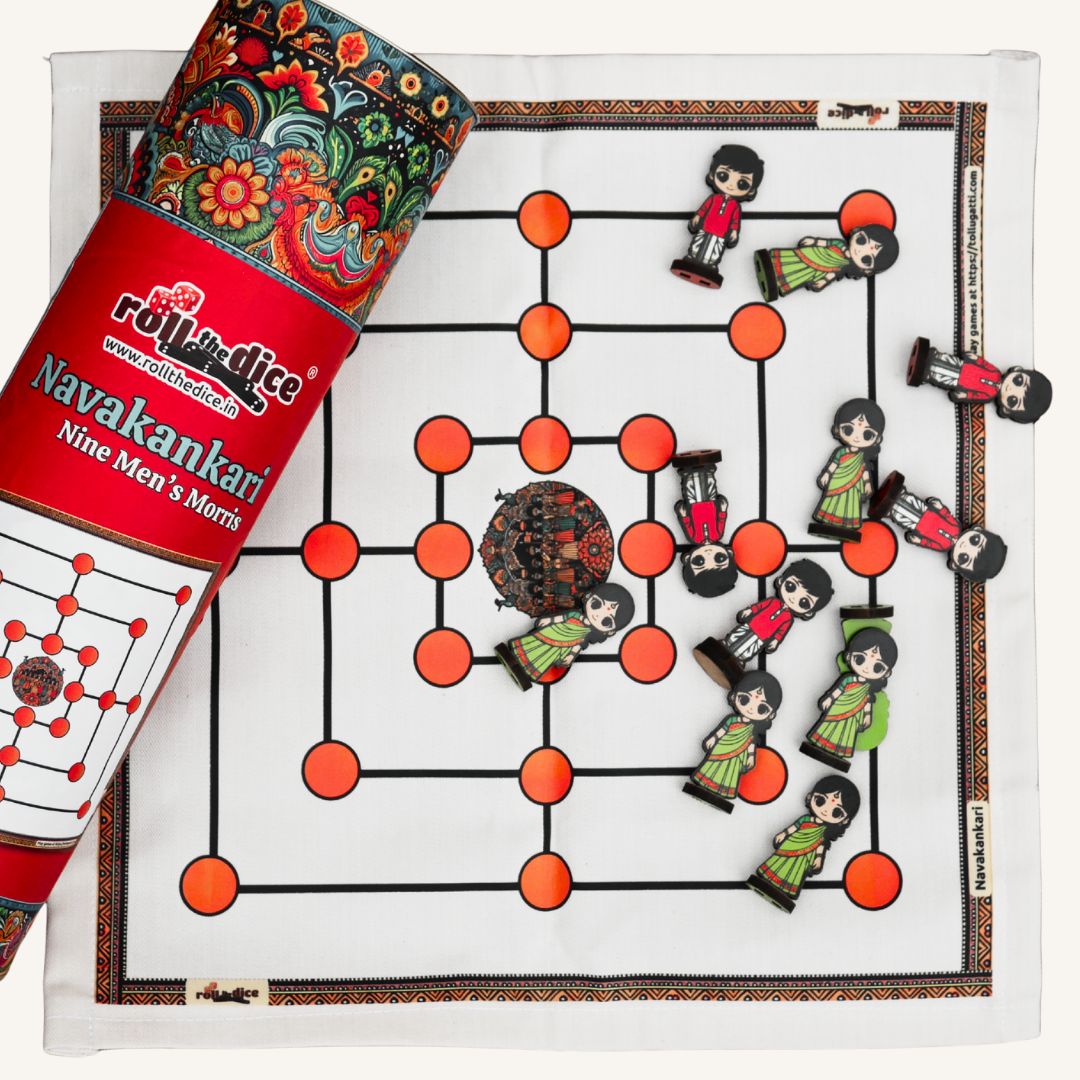 Classic Nine Men's Morris Game Board Set (pack of 2)