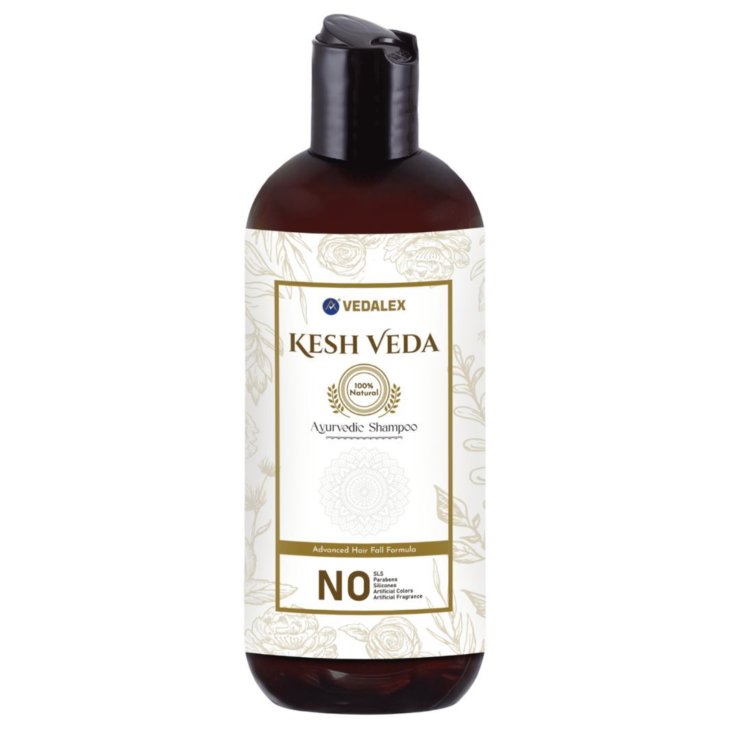 Keshveda Ayurvedic Shampoo 500 ml Pack of 1 | Herbal Hair Growth Cleanser for Fuller, Longer & Stronger-Looking Hair | Long-Term Scalp & Hair Wellness Care