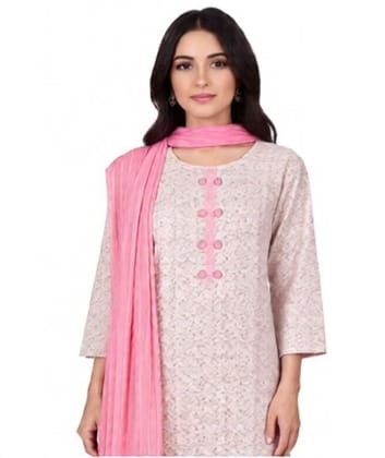 Women's Floral Print Cotton Kurti Set with Palazzo and Dupatta, - Comfortable & Stylish (1-Set of 3-Piece)