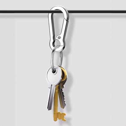 BIYANKA Anti-Lost Metal Keychain with Phone Number Tag | Double Pendant Keyring for Car, Bike, Office & Home Keys