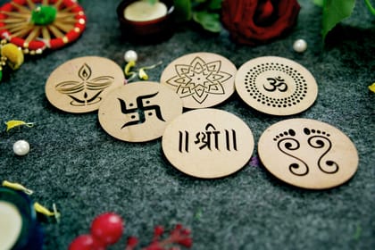 Rangoli Stencils wooden Combo