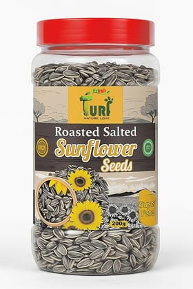 TURF FRESH - Roasted Salted Jumbo Sunflower Seeds,Surajmukhi Beej – The Ultimate Superfood Snack! A+ GRADE SEEDS Healthy Snacks