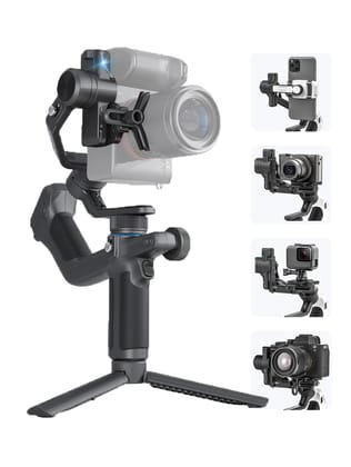  FeiyuTech SCORP Mini 2[Official]All-in-One 3-Axis Handheld Gimbal Stabilizer(SCORP Mini Upgrade Ver)for Sony A7III Canon R6 Nikon Z30 Fujifilm GoPro11/12 iPhone 14 15Pro Samsung, AI Tracker,Max 2.65lb 