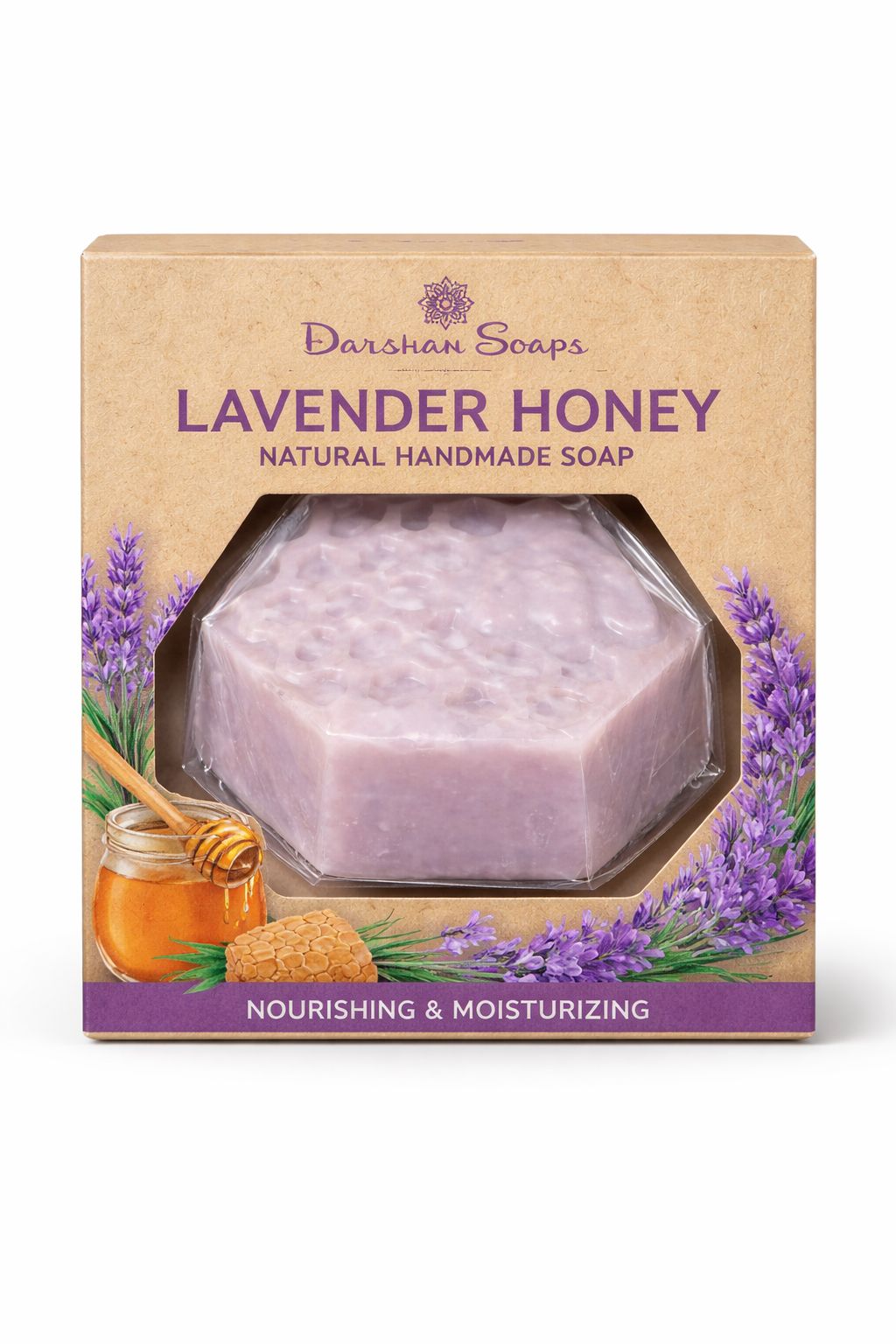 Artisanal Honeycomb Bee Soap with Natural Honey & Milk