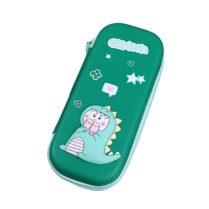 KTRS Enterprise 3D Cover EVA Pencil Case Dino | Large Capacity Pencil Pouch Bag Organizer | Stylish Pen Holder Pouch Stationery Box | Ethylene Vinyl Acetate