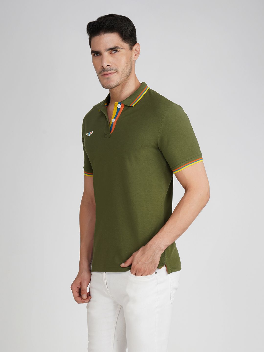 Men’s Tipping Polo T-shirt Oliva