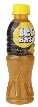 ICY Basil Mango Drink with Basil Seeds, 250ml - Exotic & Refreshing