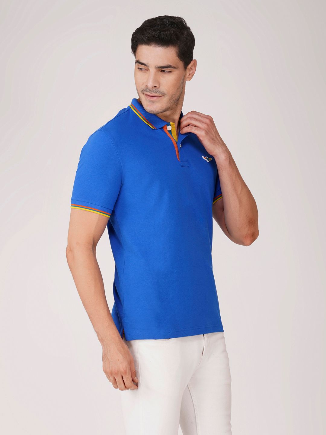 Men’s Tipping Polo T-shirt Royal Blue