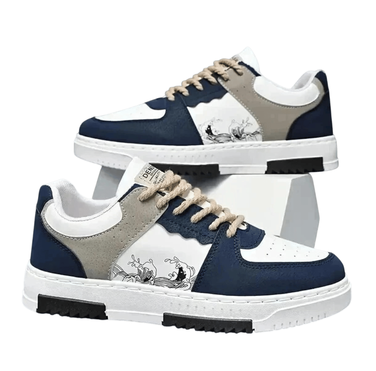 Casual white Sneakers for men (blue, white)