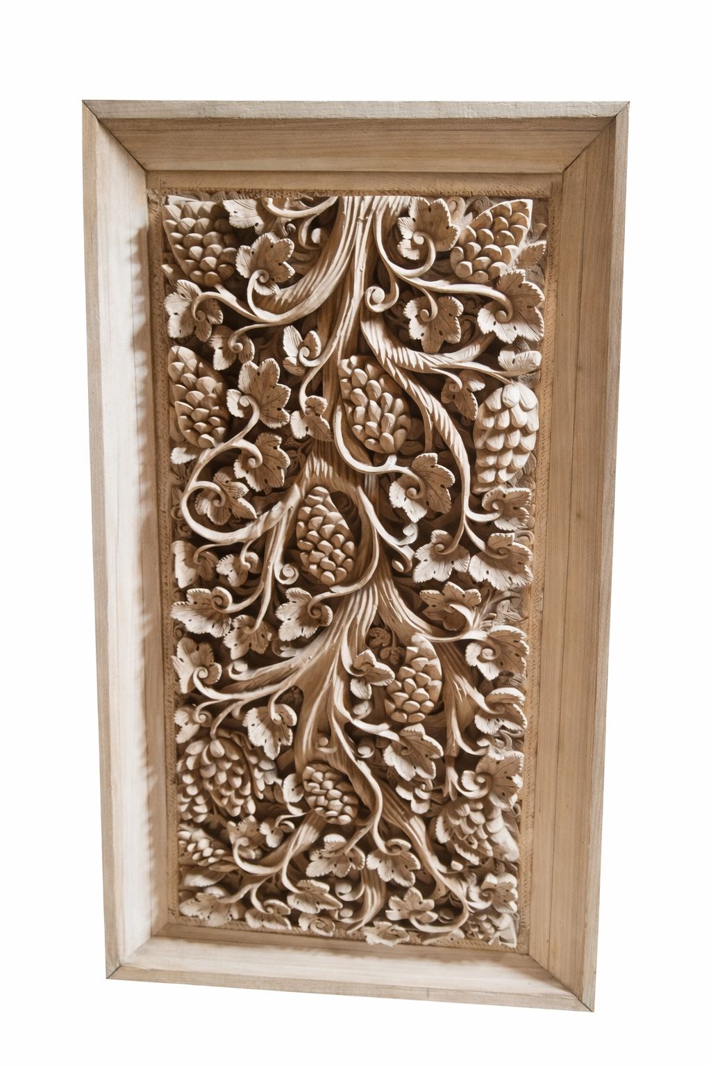 Hand-Carved Wooden Wall Hanging