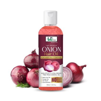 LEvee Red Onion Hair Oil for Hair Growth & Hair Fall Control | With Black Seed Extract & Pro Vitamin B5 | Non-Sticky & Fast Absorbing | For Men & Women | Sulphate & Mineral Free - 100ml LEvee Red Onion Hair Oil for Hair Growth & Hair Fall Control | With Black Seed Extract & Pro Vitamin B5 | Non-Sticky & Fast Absorbing | For Men & Women | Sulphate & Mineral Free - 100ml