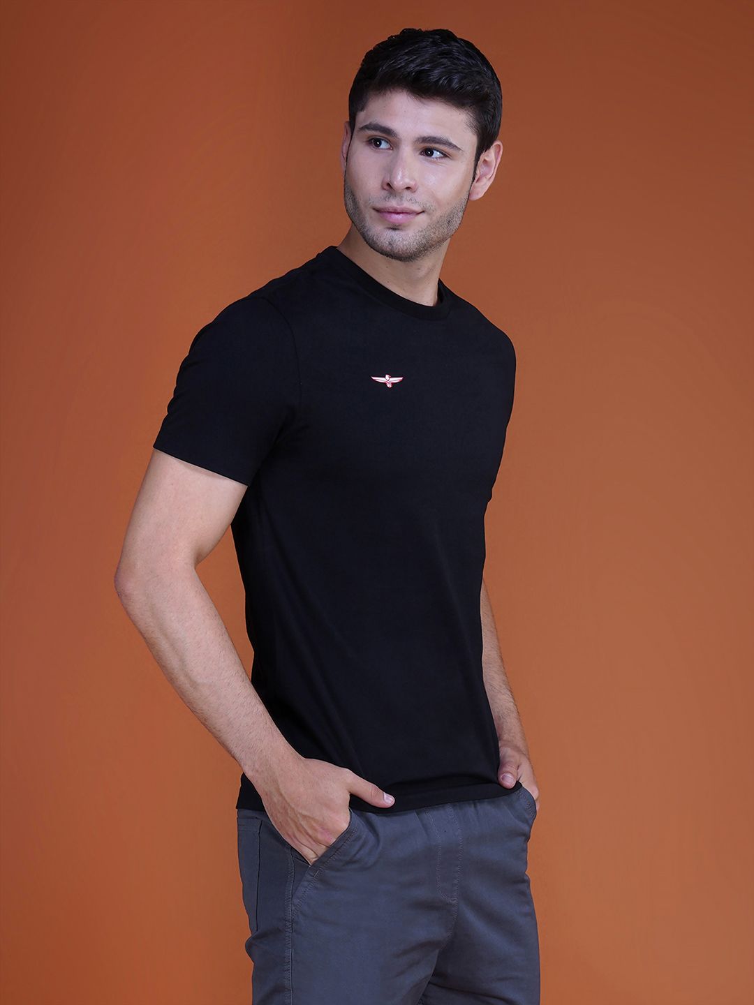 Men's Casual Cotton Jersey Tee Black