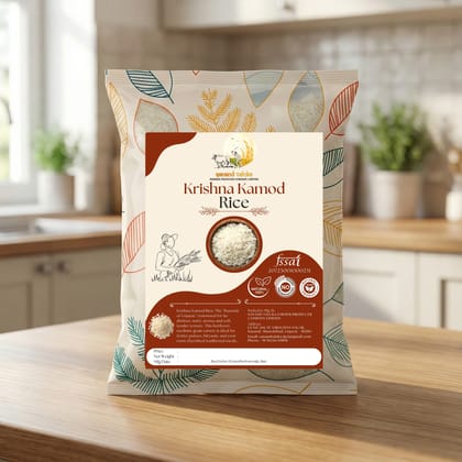 Krishna Kamod Rice | 2KG Gujarati Traditional Rice | Aromatic rice & Soft Short Grain | Premium Traditional Gujarati Chawal | Easy to Digest & Soft Fragrant | 100% Natural | 2KG