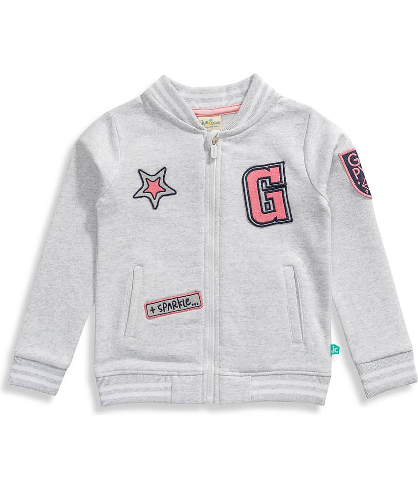 Juscubs Girls Cotton Sweatshirt ( Gray )