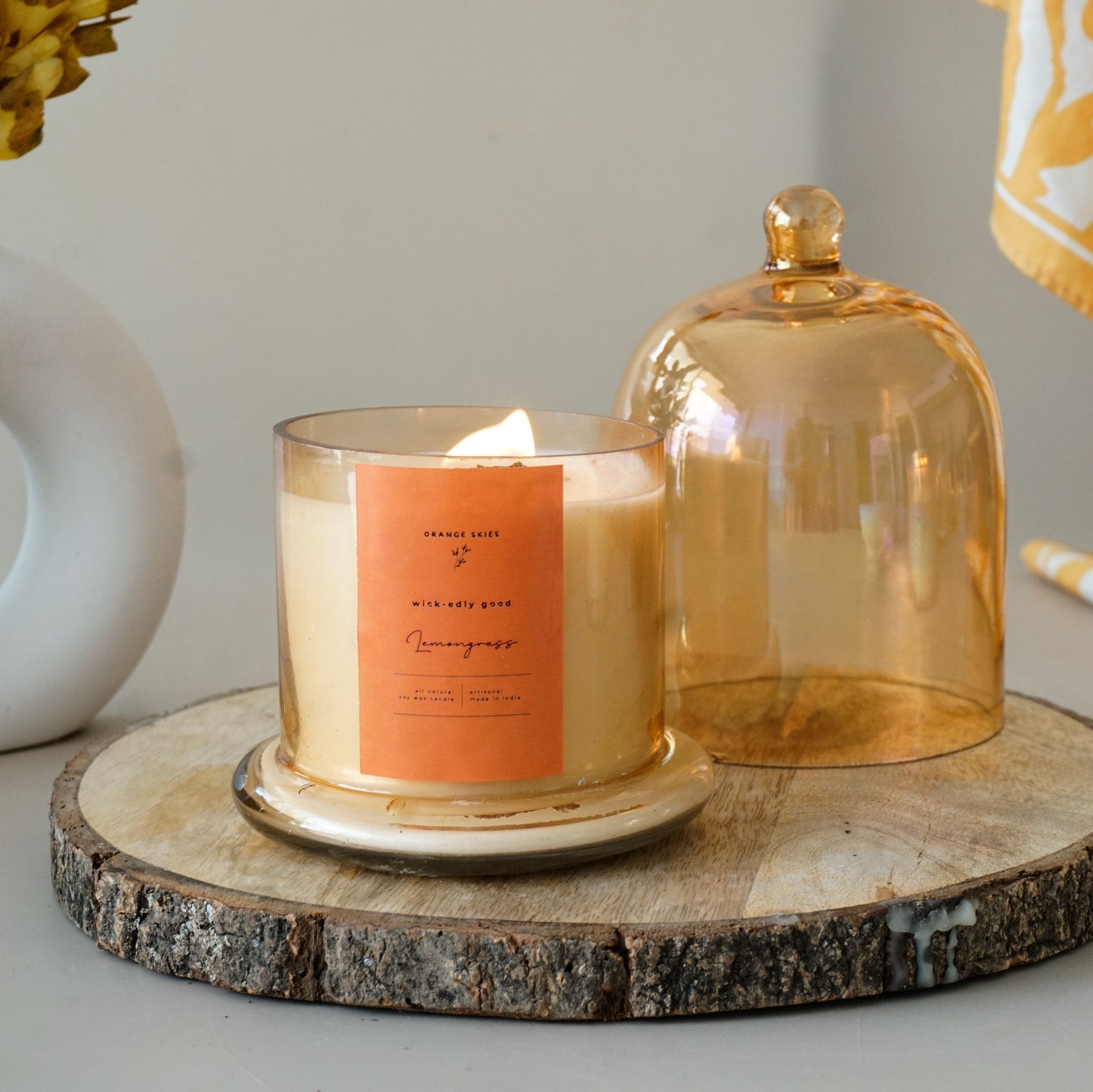 Wick-Edly Good Scented Candle | Lemongrass| 100% Soy Wax