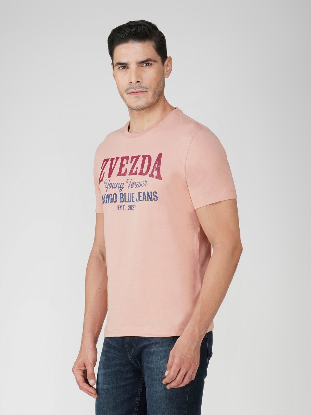Men’s Branded 100% Cotton Jersey T-Shirt Pink