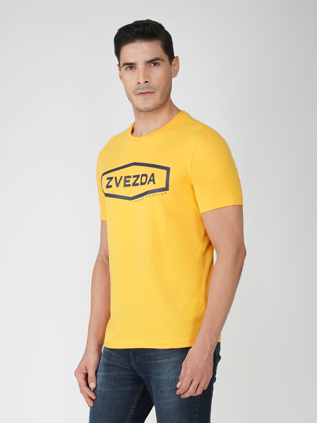 Men’s Premium Branded Pure Cotton Tee Yellow