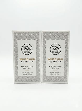 Red Vocal White Oud Saffron Premium Perfume Eau De Toilette 50ml –  Luxury Fragrance For Unisex Set of 2