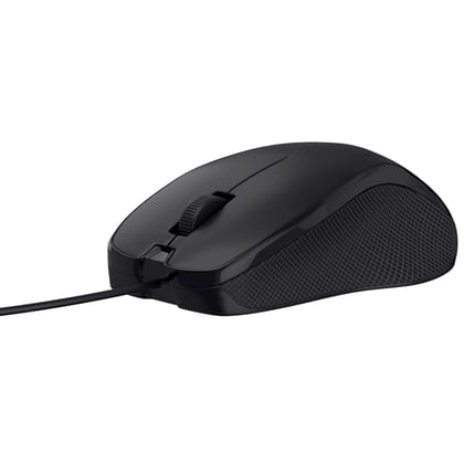 Portronics Toad 101 Wired Optical Mouse with 1200 DPI, Plug & Play, Hi-Optical Tracking, 1.25M Cable Length, 30Lakhs Click Life(Black)&nbsp;