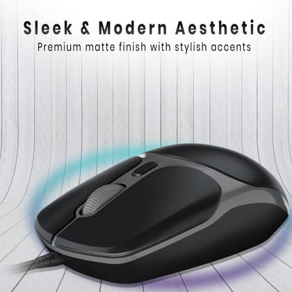 &nbsp;Portronics Toad 103 Wired Optical Mouse with 2400 DPI, Plug & Play, Ambidextrous, Hi-Optical Tracking, 1.5M Cable Length, 30 Lakhs Click Life, Ergonomic Mouse for Comfortable All-Day Grip (Black)&nbsp;