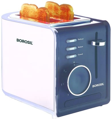 Borosil BTO850WSS21 850-Watt Krispy Pop-up Toaster (Black) 2 Slice , 2 Year Warranty