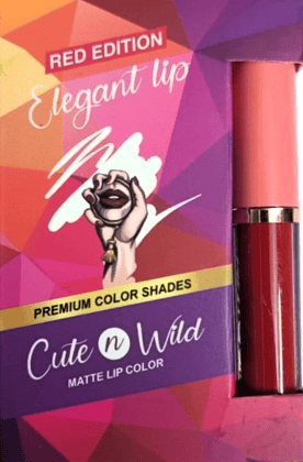 Cute n Wild Matte Lip Color – Long-Lasting Liquid Lipsticks (Set of 4 Shades) - Red Edition