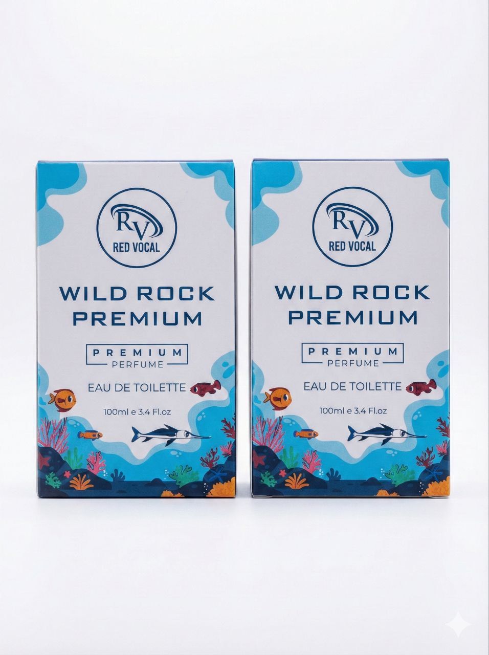 Red Vocal Wild Rock Luxury Eau De Toilette for Men – 100ml (Set of 2), Fresh, Bold & Long-Lasting Fragrance