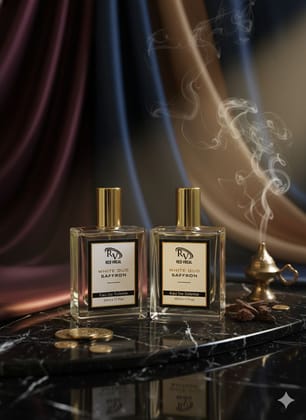 Red Vocal White Oud Saffron Eau De Toilette – Unisex 50ml (Set of 2), Rich, Warm & Long-Lasting Fragrance
