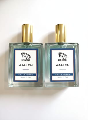 Red Vocal Aalien Luxury Eau De Toilette – Unisex 50ml (Set of 2), Fresh, Woody Amber & Long-Lasting Fragrance