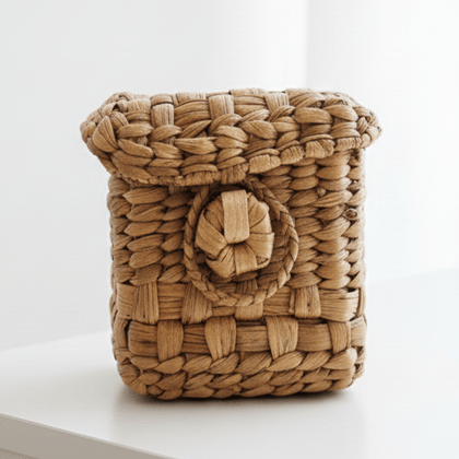 Traditional Palm Leaf Water Water Hyacinth Box Multipurpose Storage & Utility Box – Mittai Petti, For Home, Office, Gifting