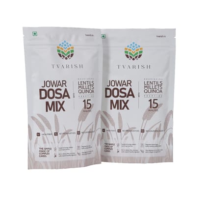 Tvarish Instant Jowar Dosa Mixes (2*200g) Tvarish Instant Jowar Dosa Mixes (2*200g)