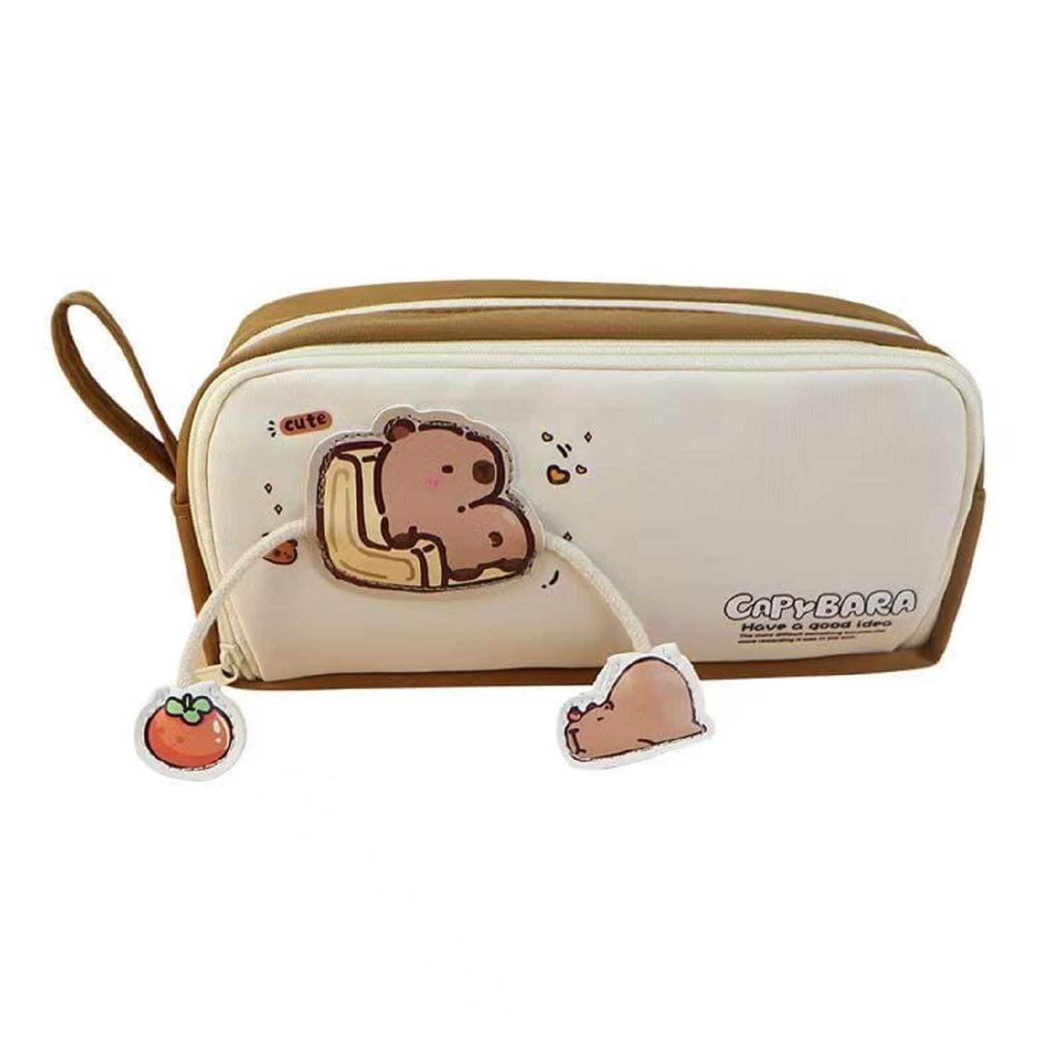 KTRS Enterprise Cartoon Stationery Bag Waterproof Cross-Border Pencil Bag Ins Style Stationery Box Primary School Students High-End Pencil Bag