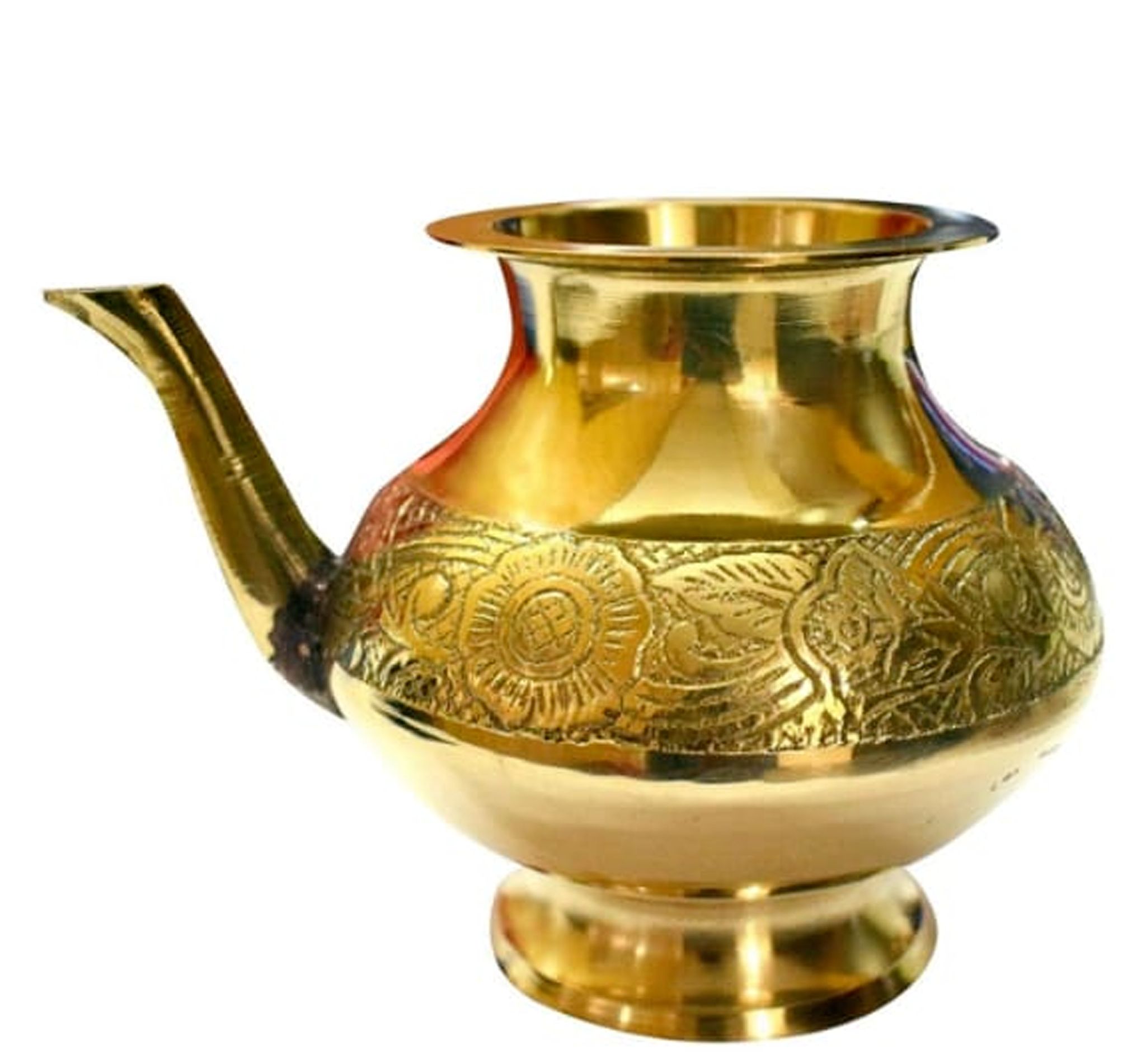 Mii Art Brass Neti Pot Pooja Lota / Karva for Karvachauth & Kalash | midium Brass Lota 250 ml (Size – 10 cm) | Pack of 1