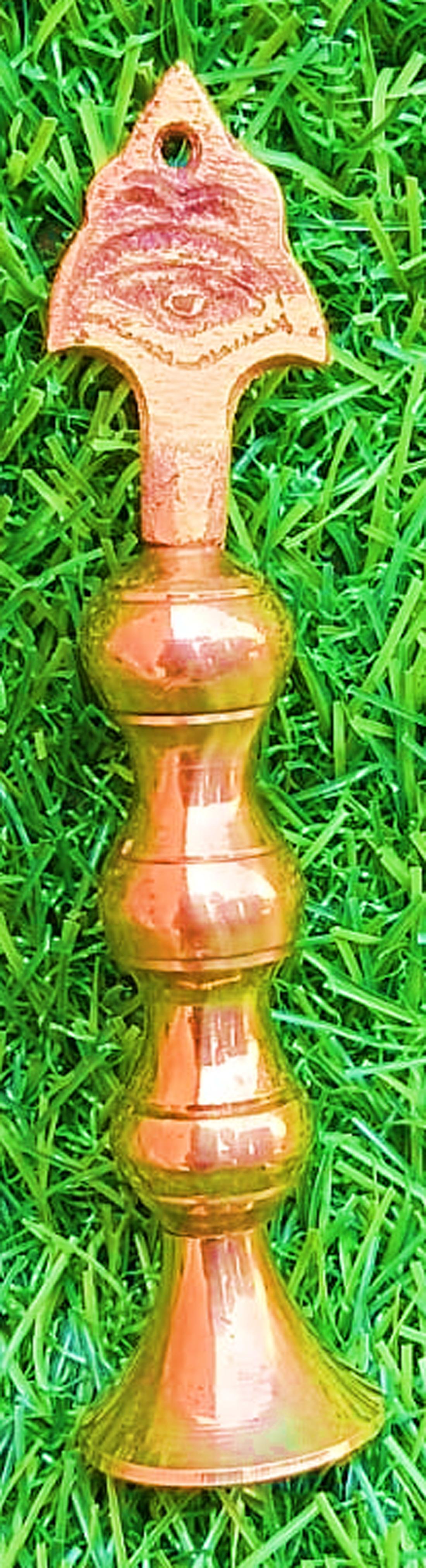 Mii Art Brass Surmedani With Funnel/Kuppi And Surma Use In Eye's Makeup [Size-11-cm] Pack Of-1 Funnel, 2 Surma Packed,1 Brass Surmedani