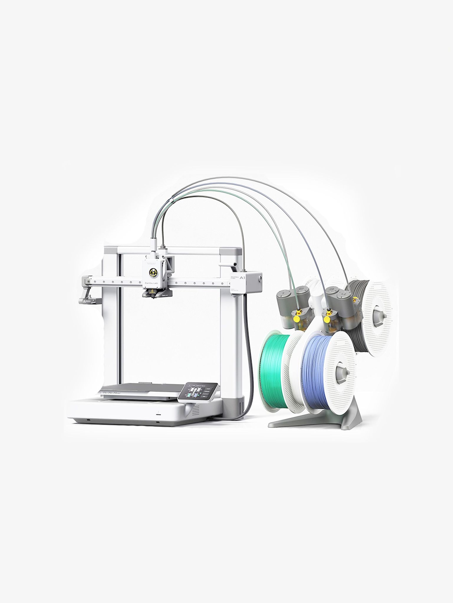 WOL3D Bambu Lab A1 Combo – With AMS Support Multi-Color 3D Printing, High Speed & Precision, Full-Auto Calibration & Active Flow Rate Compensation, ≤48 dB Quiet FDM 3D Printers