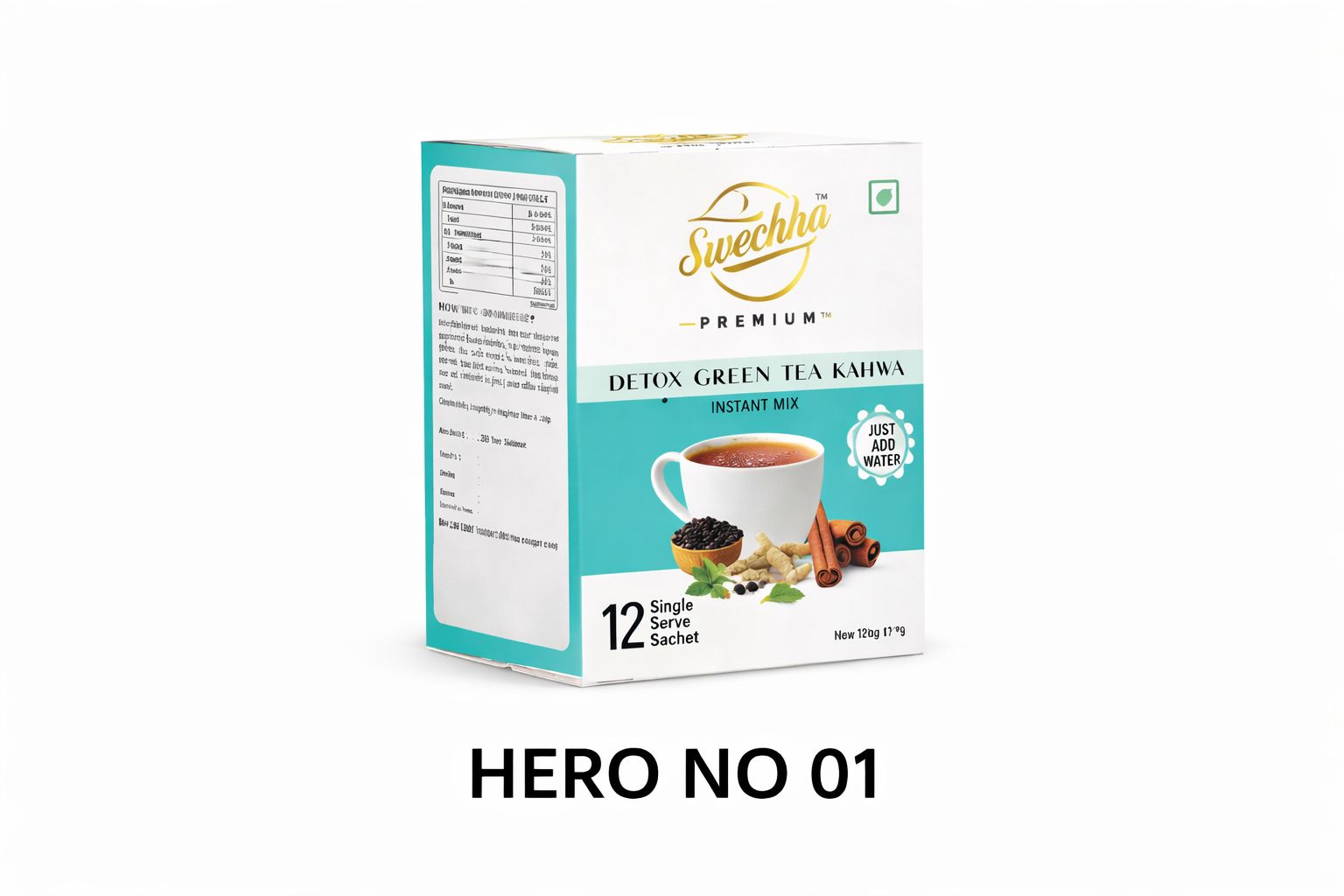Swechha Detox Kahwa Green Tea (Weight Loss / Immunity / Herbal Tea ) 01 x12Sachets