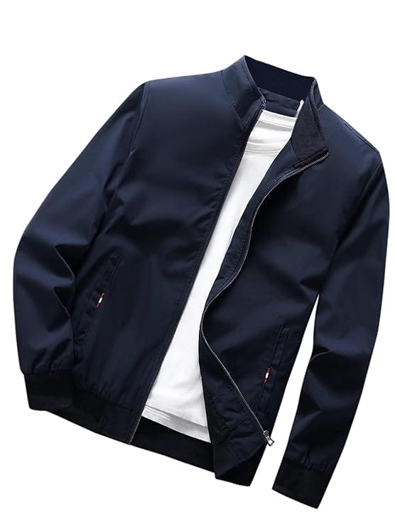 TAGAS Men's Regular Jacket Fit For Casual Wear - Navy Blue