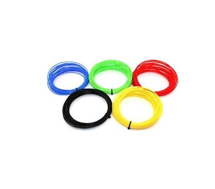 WOL3D 5‑in‑1 PLA 3D Pen Filament Refill Pack 1.75 mm, (5 color × 5m each Filament)