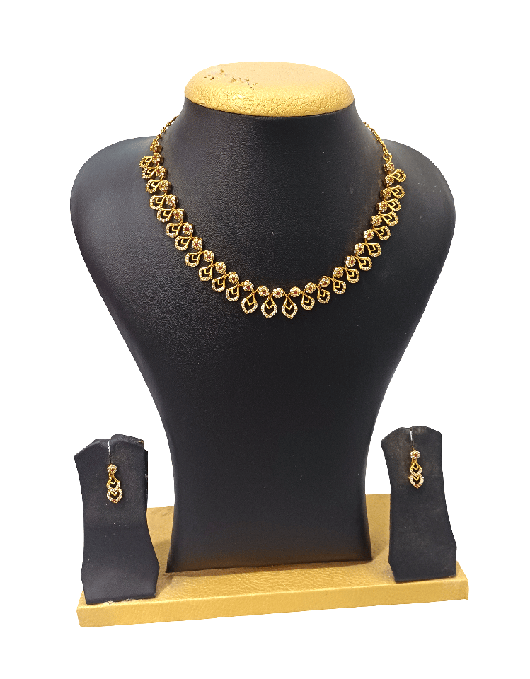 Elegant Gold-Plated Imitation Necklace Set