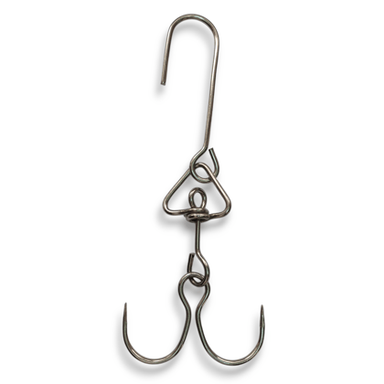 Naayagi Stainless Steel Multi-Use Butcher Hook – 2-Point Hanging Hook for Chicken & Mutton Shops