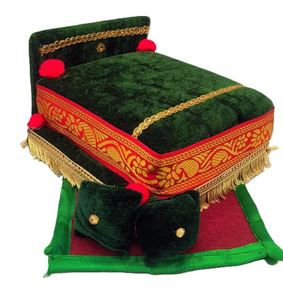  RD Handicraft Thakur Ji Bed, Laddu Gopal ji Bed, Bal Gopal ji Bed With Blanket Silk All Purpose Bed...