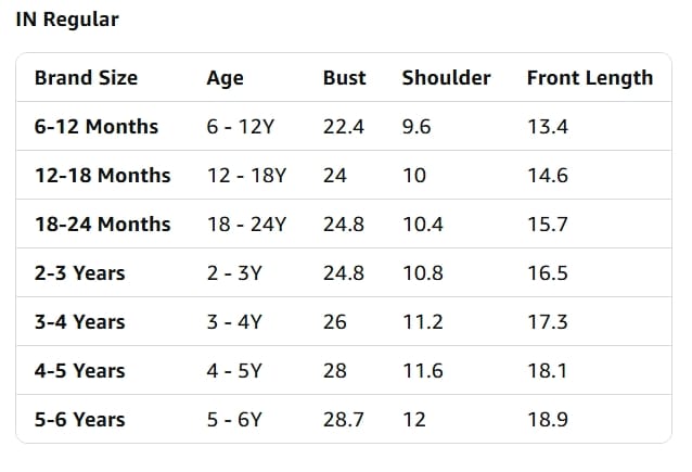 Size Guide Size Guide