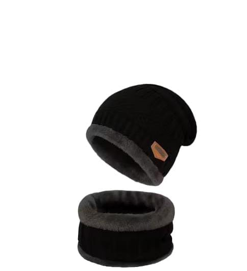 Men’s winter beanie cap and neck