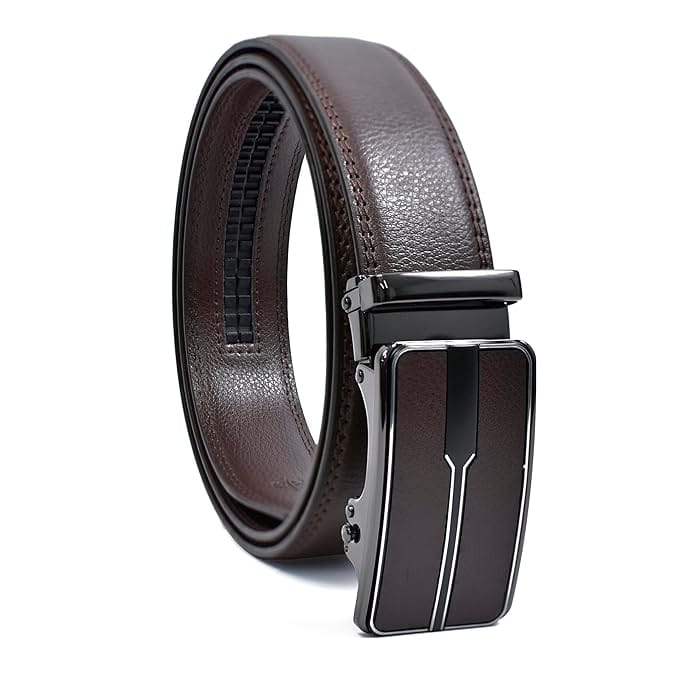 WildHorn Men's Genuine Leather Belt for Men| Premium Auto-Lock Buckle | Adjustable up to 48” | Formal & Casual Wear
