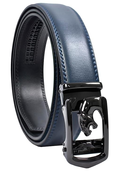 WildHorn Men's Genuine Leather Belt for Men| Premium Auto-Lock Buckle | Adjustable up to 48” | Formal & Casual Wear 