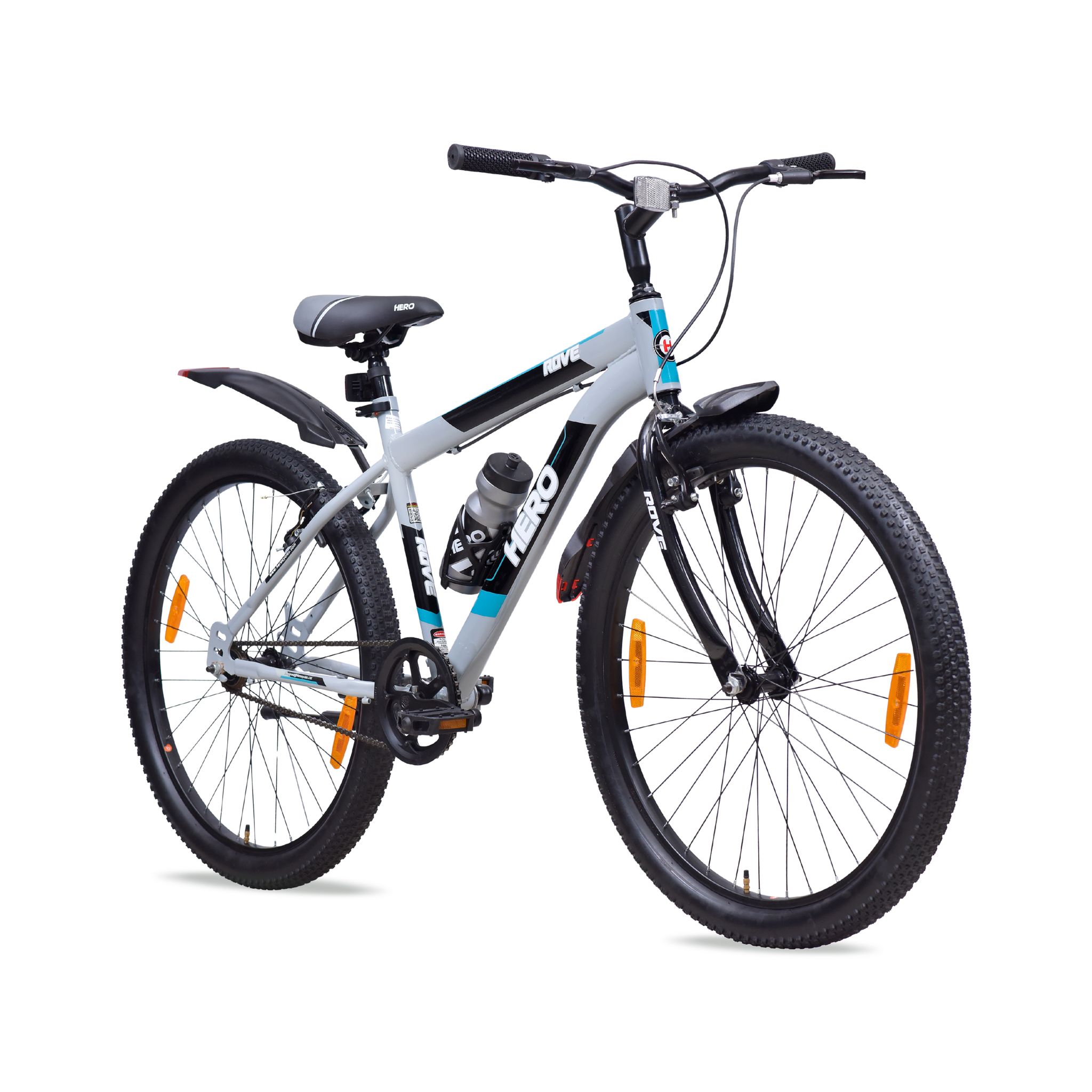 HERO ROVE 26 T (inch) Mountain Cycle (Single Speed, Grey, Green, Rigid)