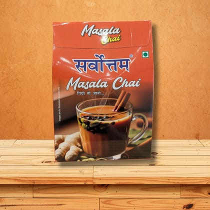 Sarvottam Masala Chai | Authentic Indian Spiced Tea | Strong & Flavorful Assam Blend with Natural Ingredients Sarvottam Masala Chai | Authentic Indian Spiced Tea | Strong & Flavorful Assam Blend with Natural Ingredients