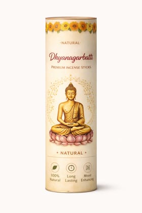 Dhyanagarbatti Premium Natural Long Lasting Incense Sticks for Positivity & Serenity